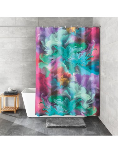Rideau de douche Textile - Fusion Multicolore -...