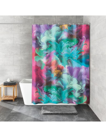 Rideau de douche Textile - Fusion Multicolore - 180x200cm