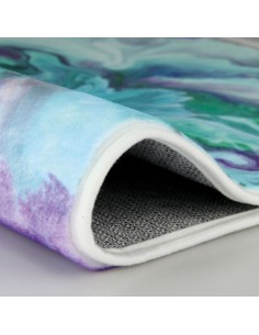 Tapis de bain design « Fusion » – 50 x 80 cm – Couleurs vives, antidérapant, compatible chauffage au sol 2