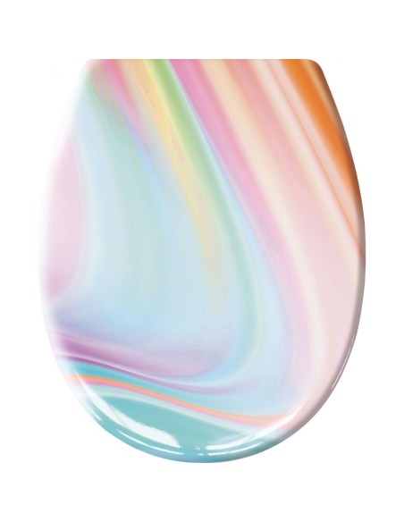 Abattant WC Vibes – Design Marbré Pastel, Fermeture Douce & Nettoyage Facile – 37 x 45 cm