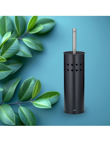 Brosse WC étroite à poser - LEO - Noir Mat