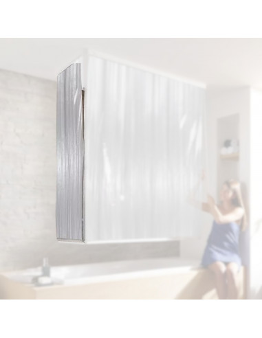 Rideau court de Baignoire Store - Milky -...