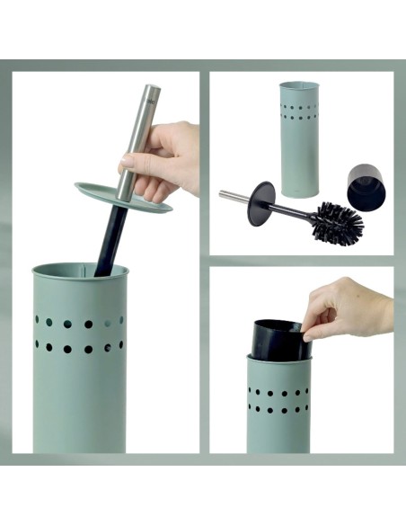 Brosse WC étroite à poser - LEO - Vert