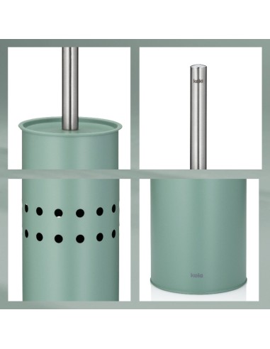 Brosse WC étroite à poser - LEO - Vert