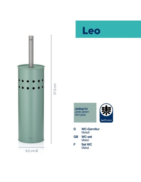Brosse WC étroite à poser - LEO - Vert