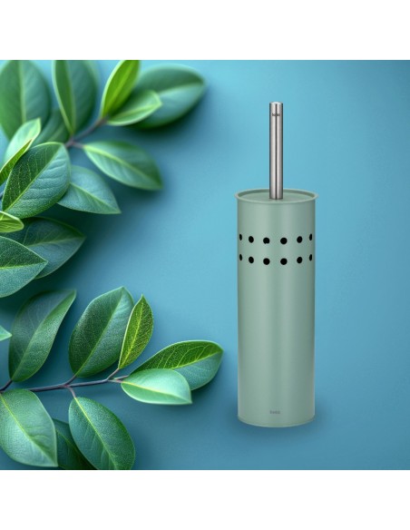 Brosse WC étroite à poser - LEO - Vert