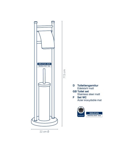 Set WC Swing - Inox brossé