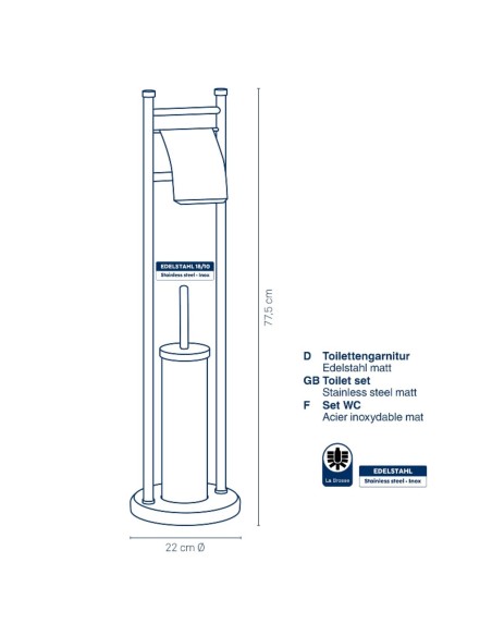Set WC Swing - Inox brossé