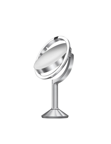 Miroir à capteur Trio – Grossissements x1 / x5 / x10 – Technologie Tru-Lux - Finition brossée - Simplehuman