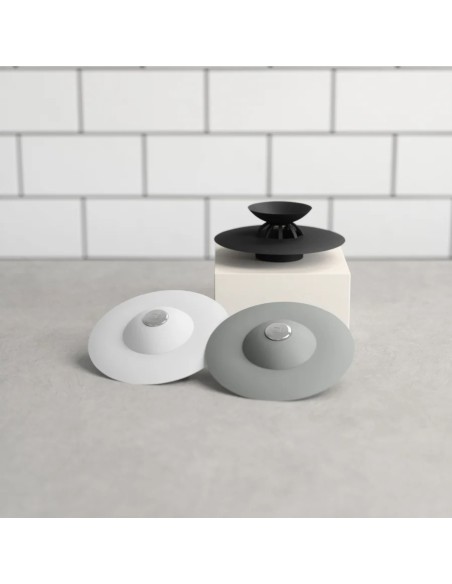 Bouchon de vidange flexible et attrape-cheveux - Flex - Noir