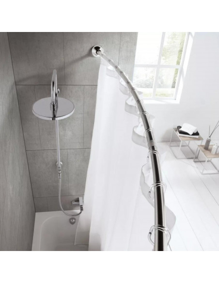 Tringle courbée pour rideau de baignoire