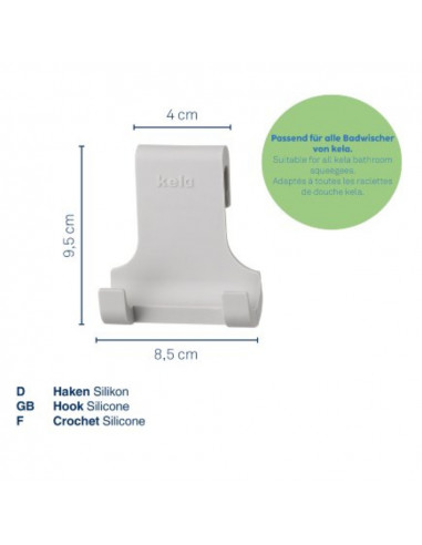 Crochet de douche multifonctions - Blanc - Kela