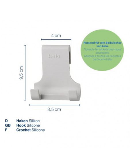 Crochet de douche multifonctions - Blanc - Kela