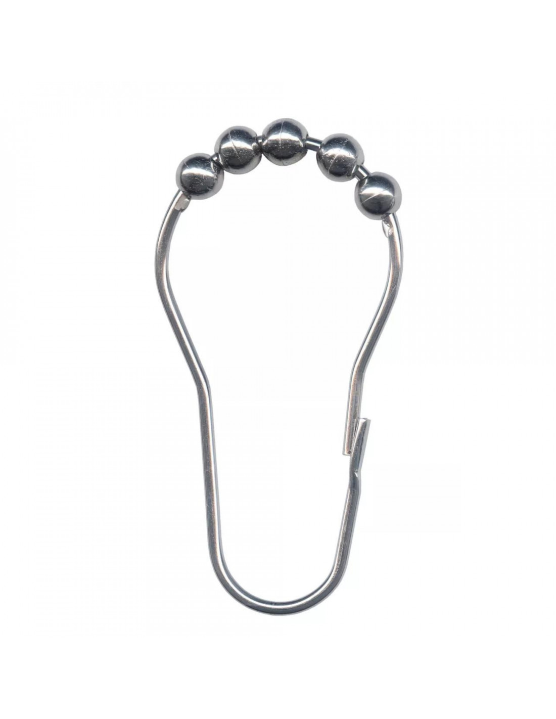 Lot De 12 Anneaux En C Pour Rideau De Douche - Plastique Noir - Diamètre Tringle 2.5cm - Facile à Installer