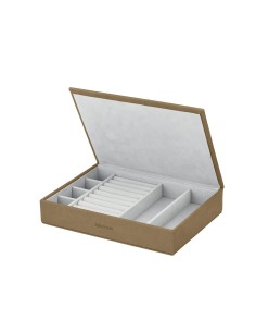 Boîte à bijoux - Sahla M en Suédine - Coloris Indian Tan de la marque BLOMUS