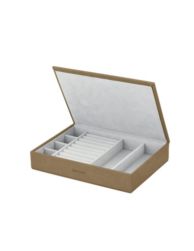 Boîte à bijoux - Sahla M en Suédine - Coloris Indian Tan de la marque BLOMUS