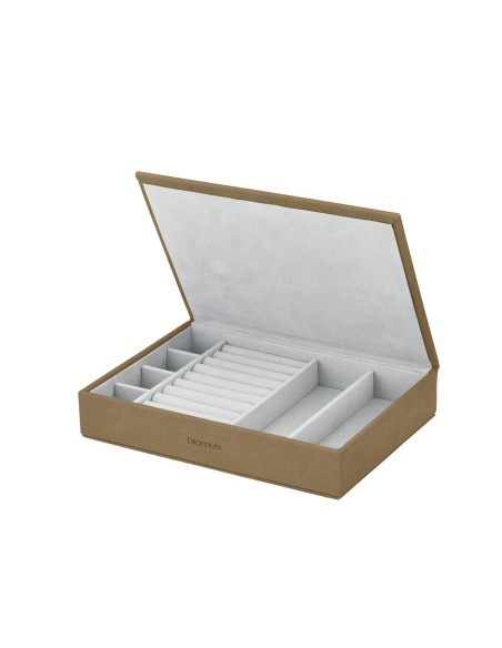 Boîte à bijoux - Sahla M en Suédine - Coloris Indian Tan de la marque BLOMUS