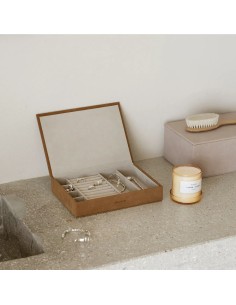 Boîte à bijoux - Sahla M en Suédine - Coloris Indian Tan de la marque BLOMUS 2