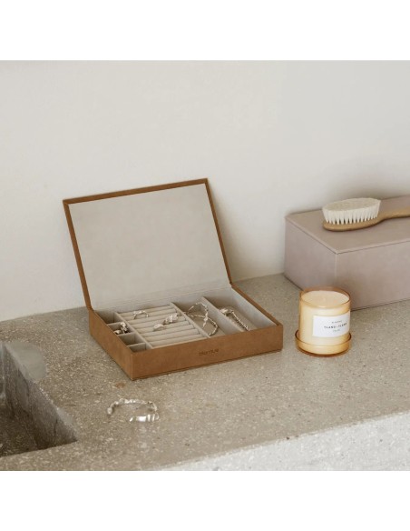 Boîte à bijoux - Sahla M en Suédine - Coloris Indian Tan - Blomus