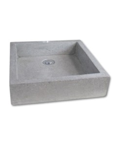 Vasque carrée à poser - TIMBRE - Gris Terrazzo - Sans...