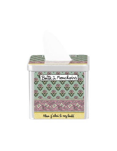 Boite à mouchoirs métallique "Carré déco" - Derrière La Porte