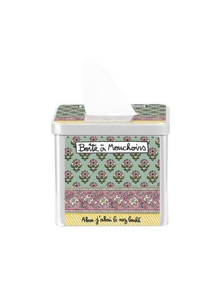 Boite à mouchoirs métallique "Carré déco" - Derrière La Porte