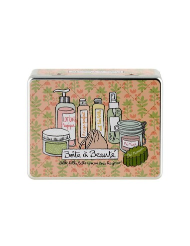 Boite à beauté en Métal "Belle Belle Belle" -...