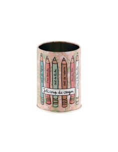 Pot à crayons de maquillage en métal "Joli coup de...
