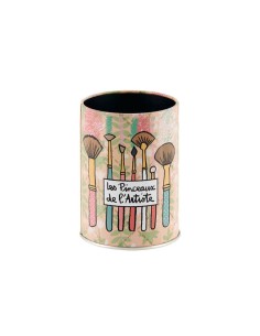 Pot à pinceaux de maquillage en métal "Les pinceaux de L'artiste" - Derrière la Porte