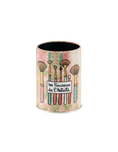 Pot à pinceaux de maquillage en métal "Les pinceaux de L'artiste" - Derrière la Porte