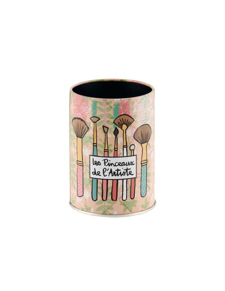 Pot à pinceaux de maquillage en métal "Les pinceaux de L'artiste" - Derrière la Porte