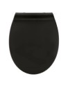 Abattant WC Alley– Noir, Fermeture Douce & Nettoyage Facile – 37 x 45 cm