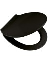 Abattant WC Alley– Noir, Fermeture Douce & Nettoyage Facile – 37 x 45 cm