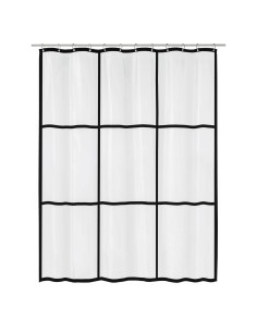Rideau de douche Textile - Peva Brooklyn Transparent - 180x200cm