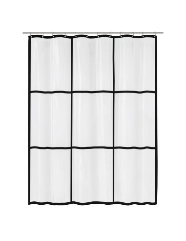 Rideau de douche Textile - Peva Brooklyn Transparent - 180x200cm