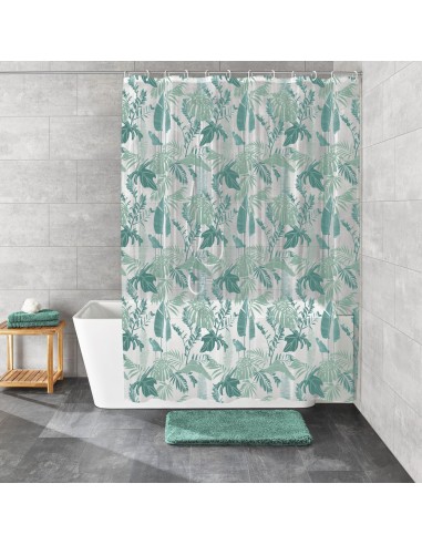 Rideau de douche Textile - Philo vert - 180x200cm