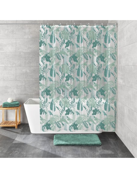 Rideau de douche Textile - Philo vert - 180x200cm