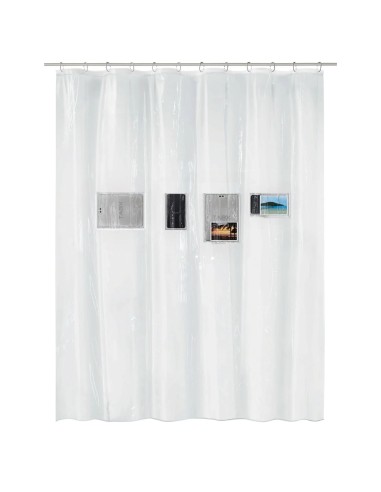 Rideau de douche - Pocket transparent- PEVA sans PVC - 180x200cm