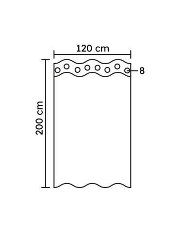 Rideau de Douche textile - Classy 120x200 cm –...