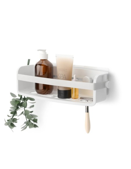 Panier Etagère Flex - Adhésif - Blanc