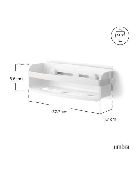 Panier Etagère Flex - Adhésif - Blanc