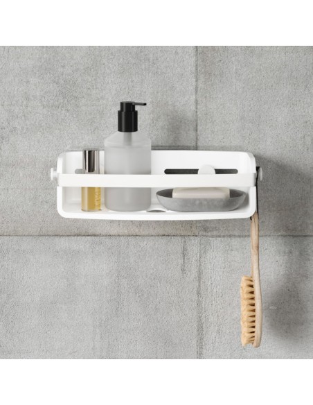 Panier Etagère Flex - Adhésif - Blanc