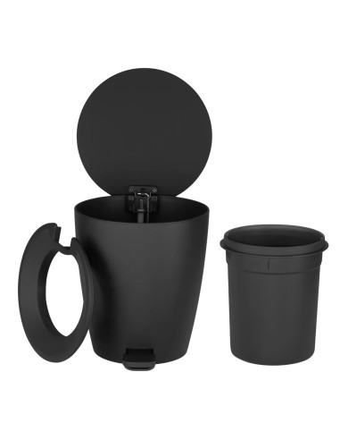 Poubelle à pédale 3L - AVA - Noir