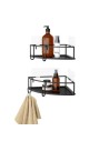 Lot de 2 panier d'angle adhésifs CUBIKO - Noir