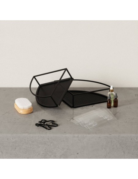 Lot de 2 panier d'angle adhésifs CUBIKO - Noir