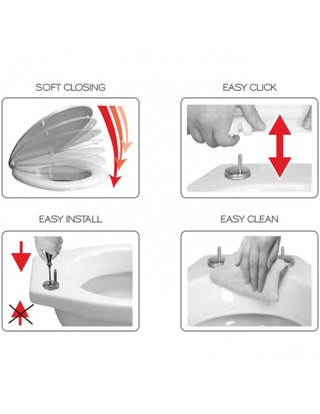 Abattant WC Universel Original - Fleurs - Kleine Wolke