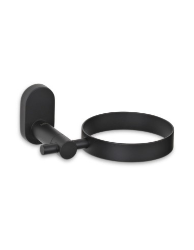 Porte-sèche-cheveux ALESSIO noir – Support mural