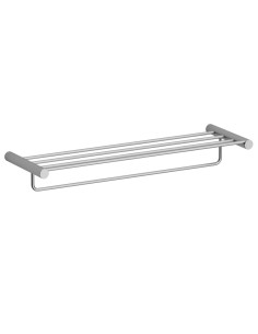 Étagère porte-serviettes murale HERMÈS – Inox nickel brossé – 60 cm - générée IA 2