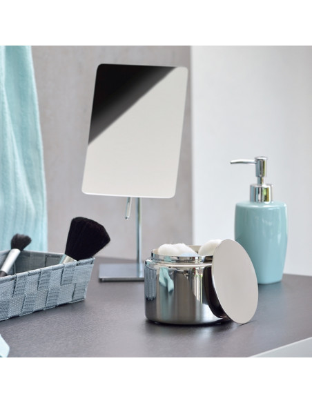 Boîte à Coton Faber en inox Brillant - Kela