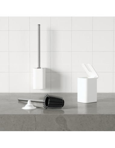 Brosse WC adhésive Flex - Murale ou à poser -...